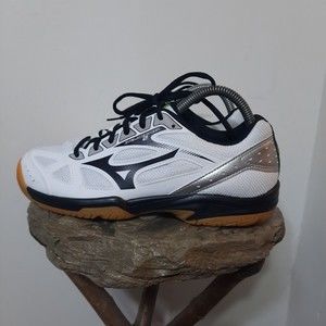 Mizuno White and Black Volleyball Shoes
